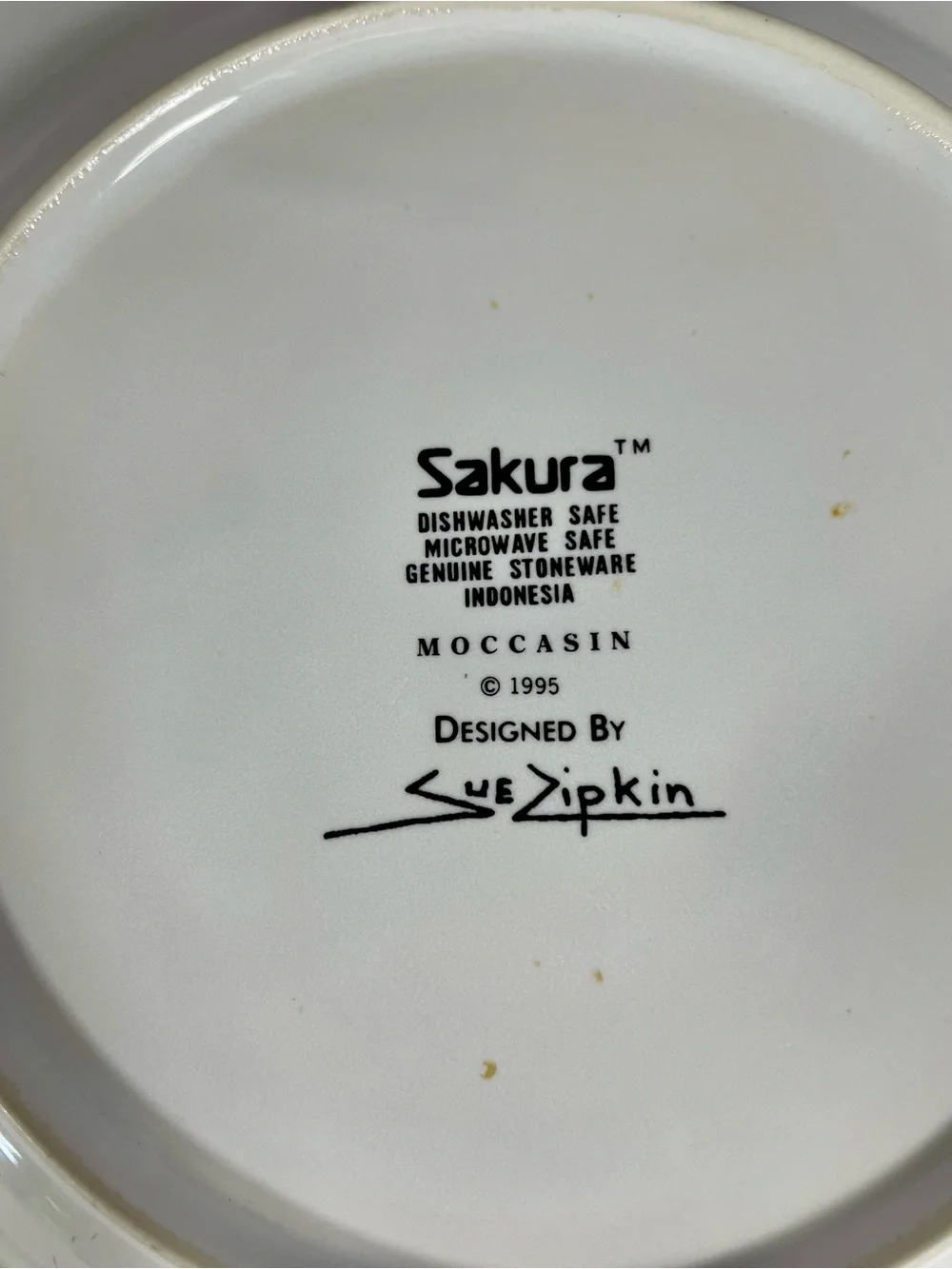 Vintage Sakura Moccasin Sue Zipkin Southwestern Stoneware Salad Plate Set of 2